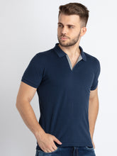 Mens Solid Half Sleeves Slim Fit Polo T-Shirt